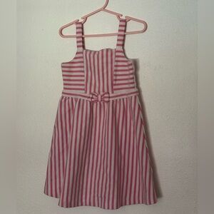 Janie and jack stripes  pink dress Size 5